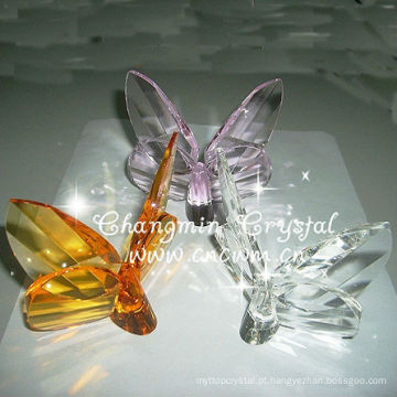 Figurine de cristal bonito da borboleta para presentes &amp; decoração Home AP-029